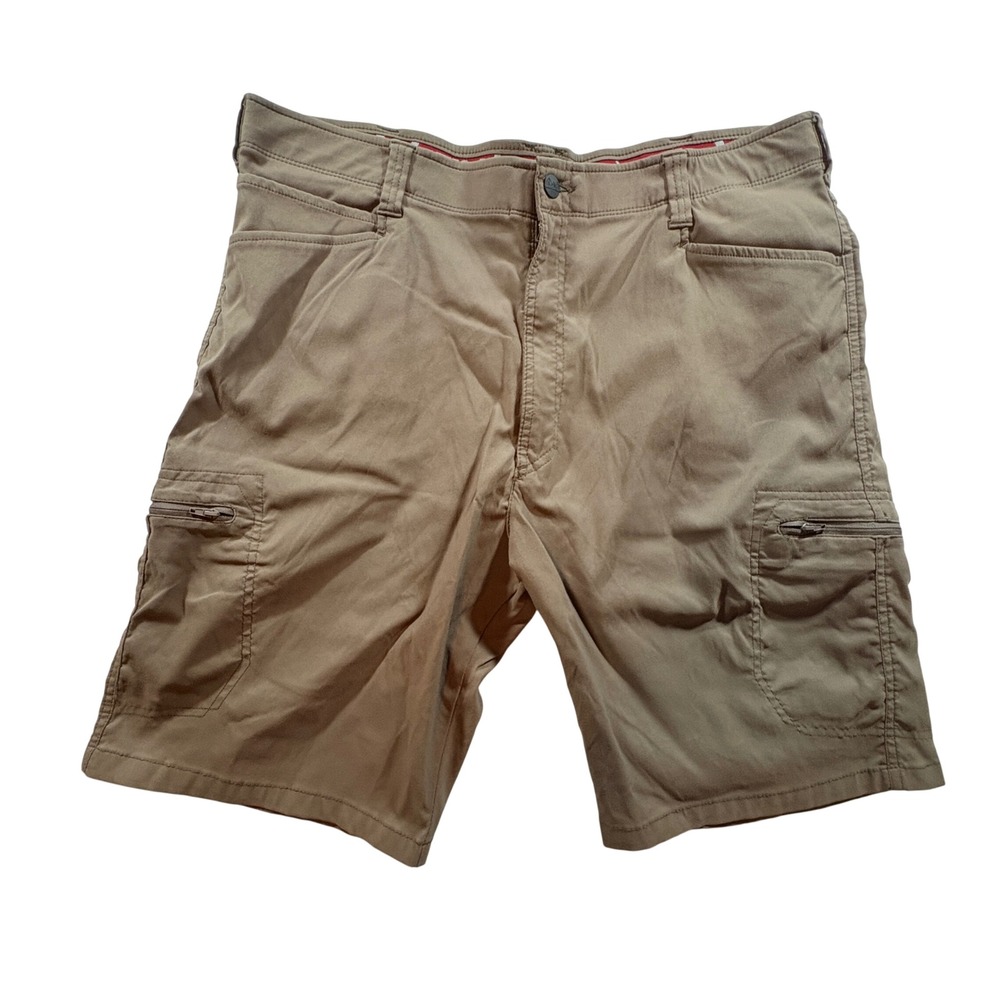 Wrangler ATG Cargo Shorts Mens 40 Brown Nylon Stretch Outdoor Hiking NW981BI